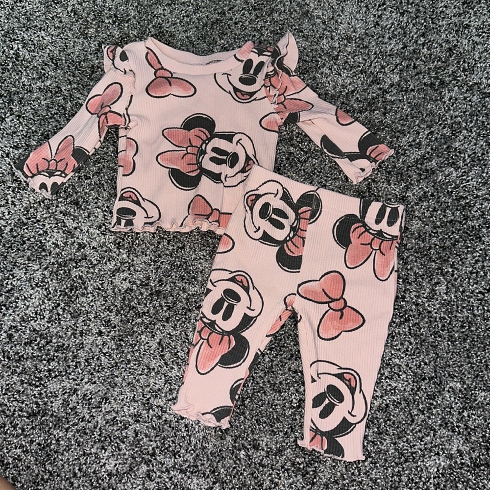 Disney Junior Minnie Mouse Outfit Girls 0-3 months Infant Perfect Condition